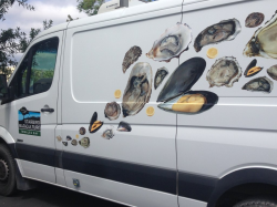 vehicle wrap, north coast fisheries, wine country signs, aj printing & graphics, vehicle graphics, wrap, graphic, transit advertising, transit marketing, advertising, van, branding