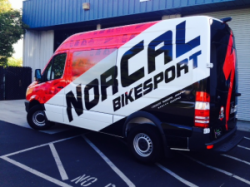 Vehicle wrap, norcal bikesport, vehicle graphic, wine country signs, AJ Printing & Graphics, van, wrap, graphic, advertising, transit advertising, marketing, transit marketing