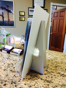 Poster display, PVC with easel backing, cardboard signs, brochure, brochure holders, Mendocino Forest Products, digital priting, flat-bed printing, Mendocino Forest Products, Humboldt Redwood, AJ Printing and Graphics and Wine Country Signs, Santa Rosa, Sonoma County, California