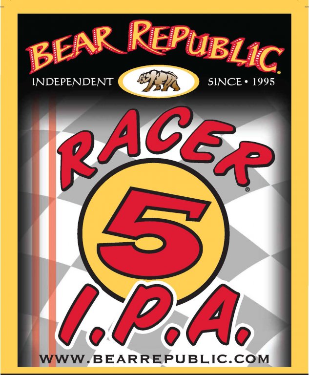 Bear Republic, Racer 5 IPA, beer, food, restaurant signs, Healdsburg, California, poters, corregated signs, pvc signs, gator foam board signs, vinyl banners, adhesive vinyl, coroplast signs, professional printing, AJ Printing and Graphics and Wine Country Signs, marketing materials, Santa Rosa California
